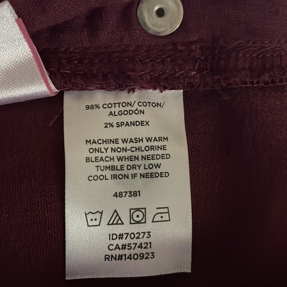 Loft, Burgundy jeans, Size 12 - Picture 10 of 10